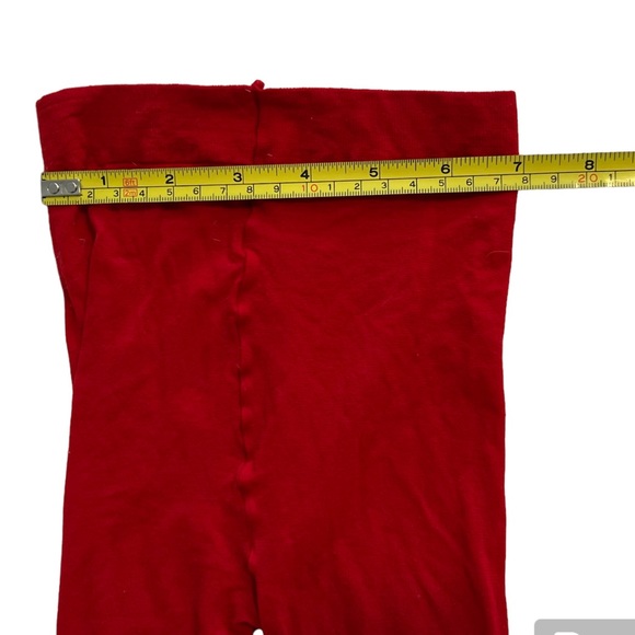 Girls red nylon tights with silver star print size 6 - Picture 4 of 6
